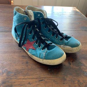 GOLDEN GOOSE SLIDE HIGHTOP SNEAKERS SIZE 9